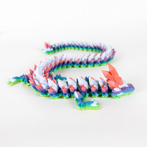 Rainbow + Marble Crystal Dragon