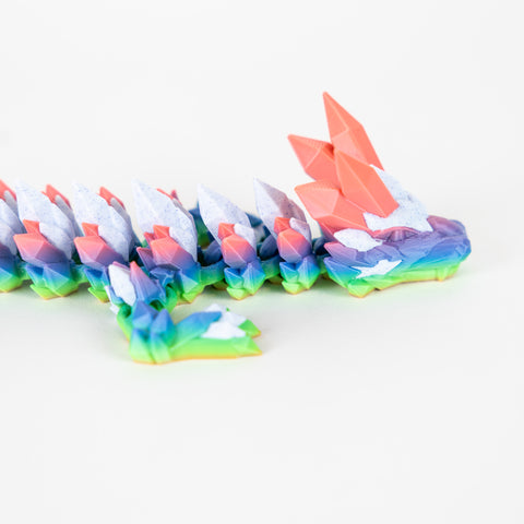 Rainbow + Marble Crystal Dragon