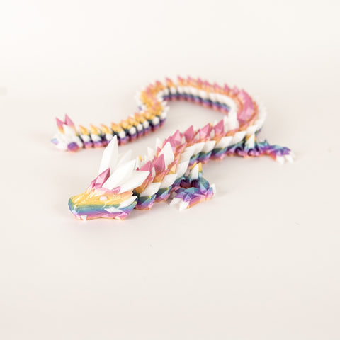 Pastel Rainbow Crystal Dragon