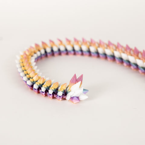 Pastel Rainbow Crystal Dragon