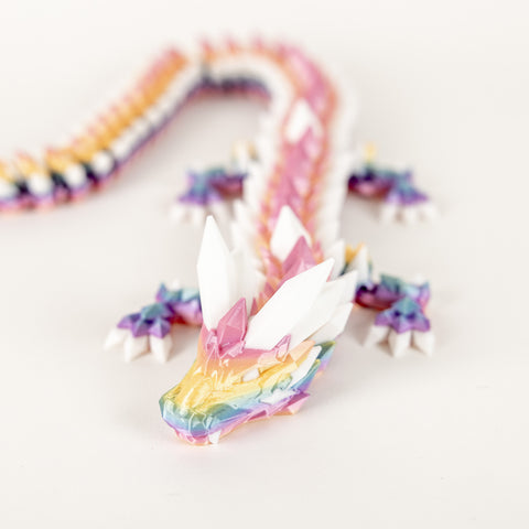 Pastel Rainbow Crystal Dragon