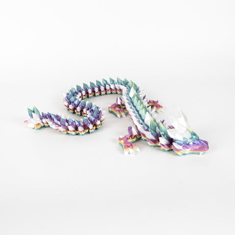 Pastel Rainbow Crystal Dragon