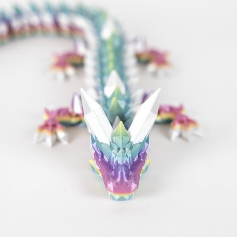 Pastel Rainbow Crystal Dragon