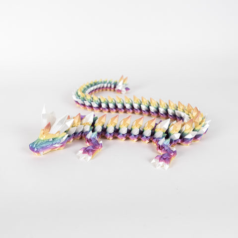 Pastel Rainbow Crystal Dragon