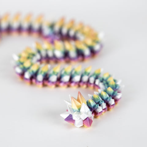 Pastel Rainbow Crystal Dragon