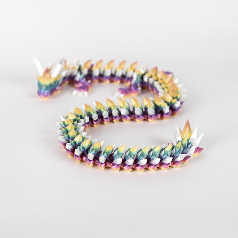 Pastel Rainbow Crystal Dragon