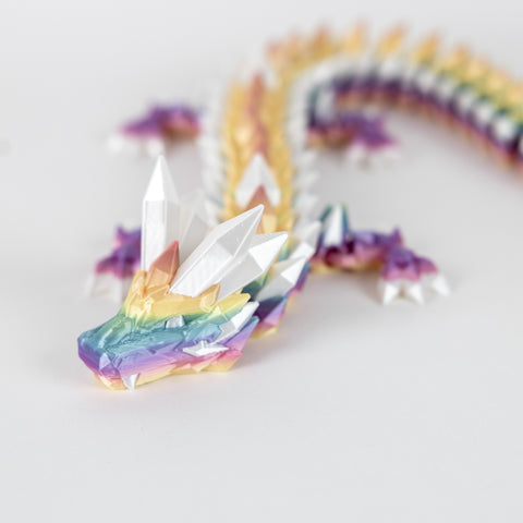 Pastel Rainbow Crystal Dragon