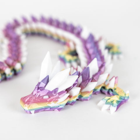 Pastel Rainbow Crystal Dragon