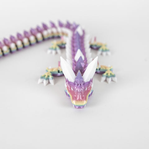 Pastel Rainbow Crystal Dragon