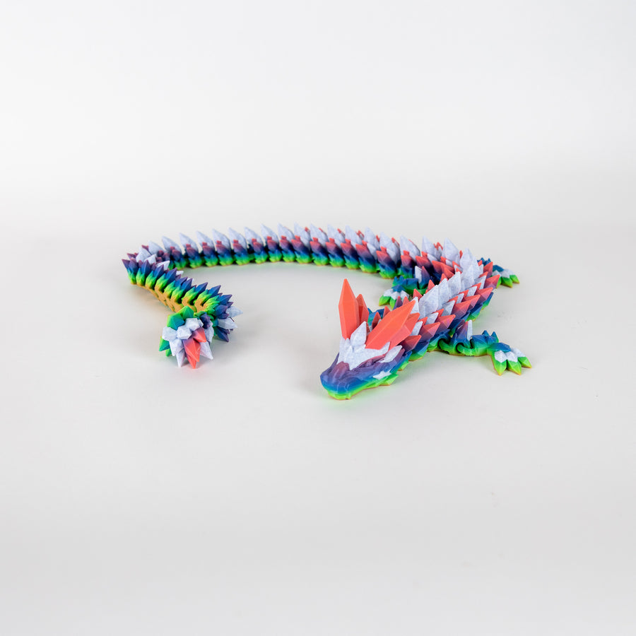 Rainbow + Marble Crystal Dragon