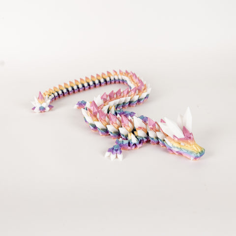 Pastel Rainbow Crystal Dragon
