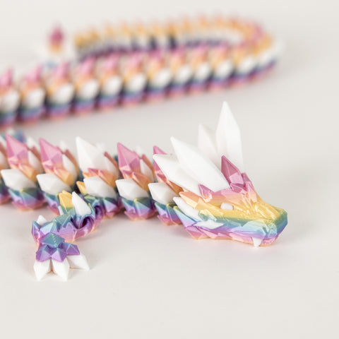 Pastel Rainbow Crystal Dragon