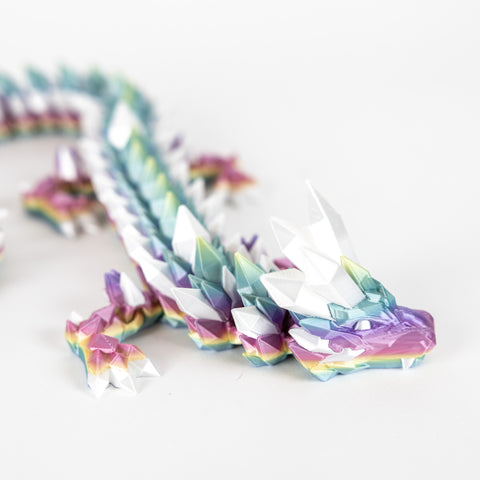 Pastel Rainbow Crystal Dragon