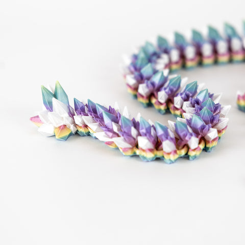 Pastel Rainbow Crystal Dragon