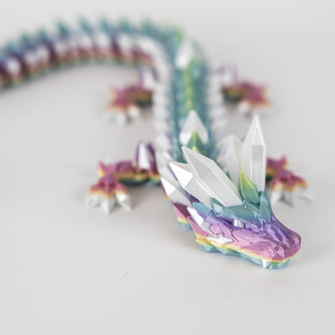 Pastel Rainbow Crystal Dragon