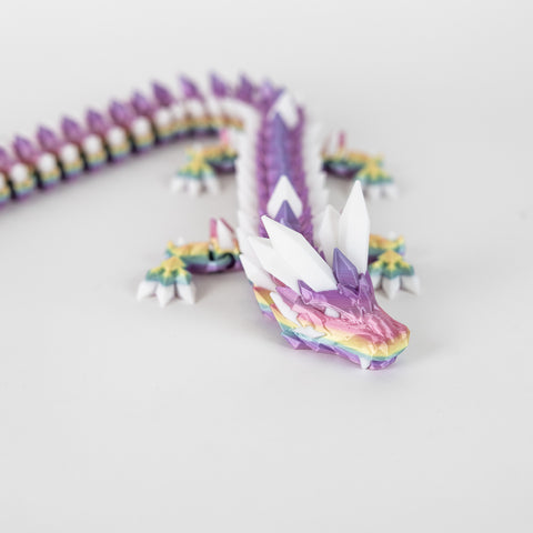 Pastel Rainbow Crystal Dragon
